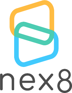 nex8ロゴ　縦置きバージョン
